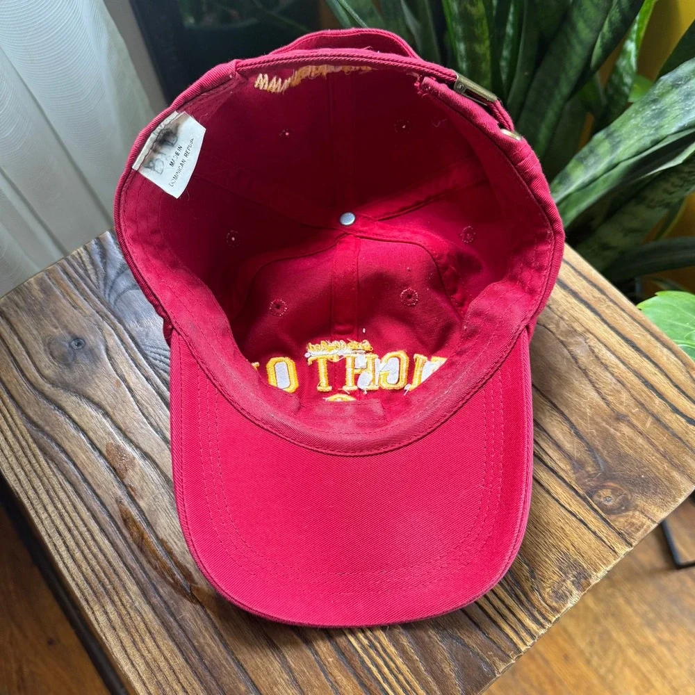 Fight On Wear USC Trojans Dad‎ Hat Cardinal Red Yellow Embroidered Baseball Cap